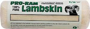 Linzer RC 700 Paint Roller Cover, 1/2 in Thick Nap, 9 in L, Lambskin Cover