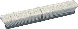 Birdwell 2025-12 Broom Head, Gray, Threaded, Polypropylene/Polystyrene Bristle