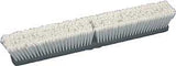 Birdwell 2025-12 Broom Head, Gray, Threaded, Polypropylene/Polystyrene Bristle