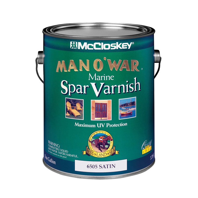 McCloskey Man O'War 80-6505 Series 080.0006505.007 Marine Spar Varnish, Satin, 1 gal, Pack of 2