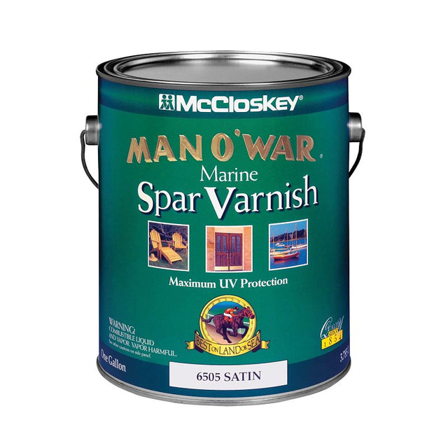McCloskey Man O'War 80-6505 Series 080.0006505.007 Marine Spar Varnish, Satin, 1 gal, Pack of 2