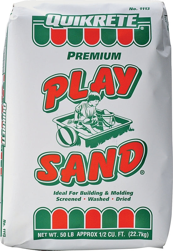 Quikrete 1113-51 Premium Play Sand, Granular, 50 lb Bag, Tan/White, Pack of 40