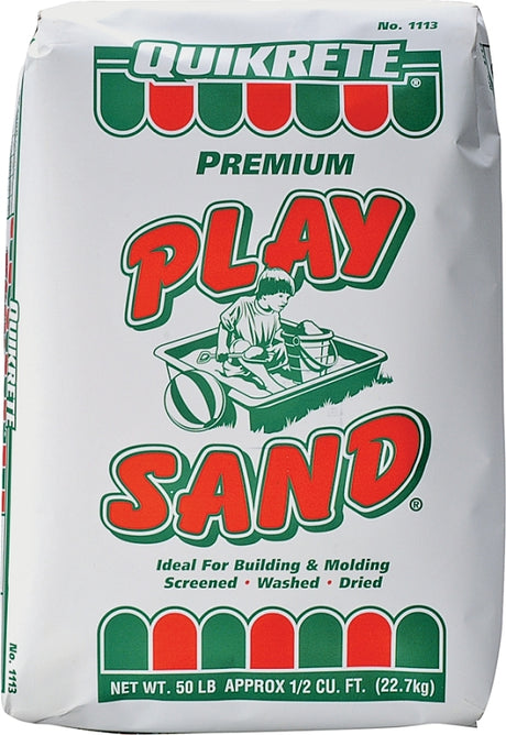 Quikrete 1113-51 Premium Play Sand, Granular, 50 lb Bag, Tan/White, Pack of 40
