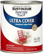 Rust-Oleum 1966502 Enamel Paint, Water Base, Gloss Sheen, Apple Red, 1 qt, Can, 120 sq-ft Coverage Area