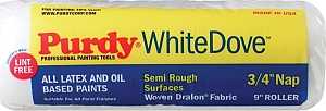 Purdy White Dove 14G670182 Paint Roller Cover, 3/4 in Thick Nap, 9 in L, Dralon Fabric Cover