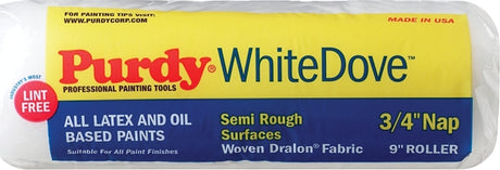 Purdy White Dove 14G670182 Paint Roller Cover, 3/4 in Thick Nap, 9 in L, Dralon Fabric Cover