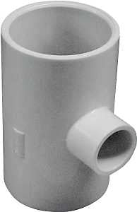 IPEX 435800 Reducing Pipe Tee, 1-1/2 x 1-1/2 x 1/2 in, Slip x Slip x Slip, PVC, White, SCH 40 Schedule