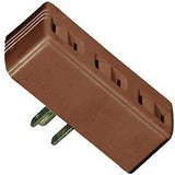 Eaton Wiring Devices BP1747B Outlet Tap, 2-Pole, 15 A, 125 V, 3-Outlet, Brown, 6.68 in L x 3.84 in W x 7.19 in H
