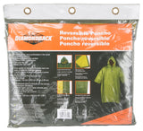 Diamondback 2690 Poncho, One-Size, PVC, Olive/Yellow, Drawstring Collar, Side Snap Closure