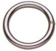 Baron Z-7-1 Welded Ring, 1 in ID Dia Ring, #7 Chain, Metal, Nickel Brass, Pack of 10
