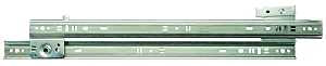 Knape & Vogt 1300P ZC 16 Drawer Slide, 75 lb, 16 in L Rail, 1/2 in W Rail, Steel, Zinc