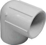 Genova 300 Series 33920 Pipe Elbow, 2 in, Slip x FIP, 90 deg Angle, PVC, White, SCH 40 Schedule