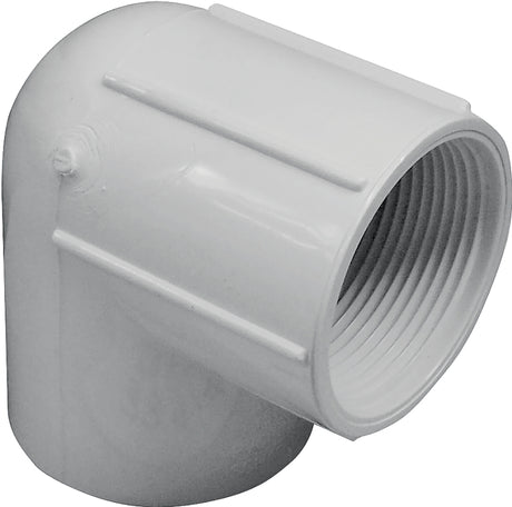 Genova 300 Series 33920 Pipe Elbow, 2 in, Slip x FIP, 90 deg Angle, PVC, White, SCH 40 Schedule