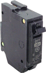 GE THQL1130 Feeder Circuit Breaker, Type THQL, 30 A, 1-Pole, 120/240 V, Non-Interchangeable Trip, Plug