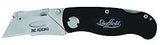 Sheffield 12613 Utility Knife, 2-1/2 in L Blade, Stainless Steel Blade, Curved Handle, Black Handle