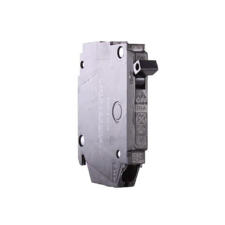 GE THQP120 Feeder Circuit Breaker, Type THQP, 20 A, 1-Pole, 120/240 V, Non-Interchangeable Trip, Plug
