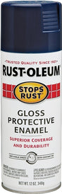 Stops Rust 7723830 Rust Preventative Spray Paint, Gloss, Navy Blue, 12 oz Can