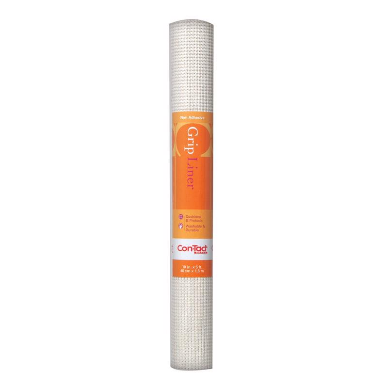 Con-Tact Beaded Grip 5 ft. L X 18 in. W White Non-Adhesive Shelf Liner, Pack of 6