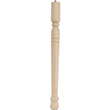 Waddell Early American Series 2566 Table Leg, 15-3/4 in H, Hardwood, Smooth Sanded