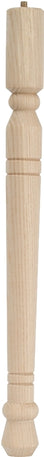 Waddell Early American Series 2562 Table Leg, 11-3/4 in H, Hardwood, Smooth Sanded