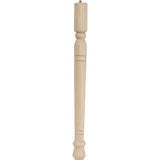 Waddell Early American Series 2578 Table Leg, 27-3/4 in H, Hardwood, Smooth Sanded