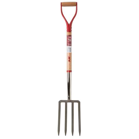 Ace 4 Tine Steel Spading Fork 30 in. Wood Handle