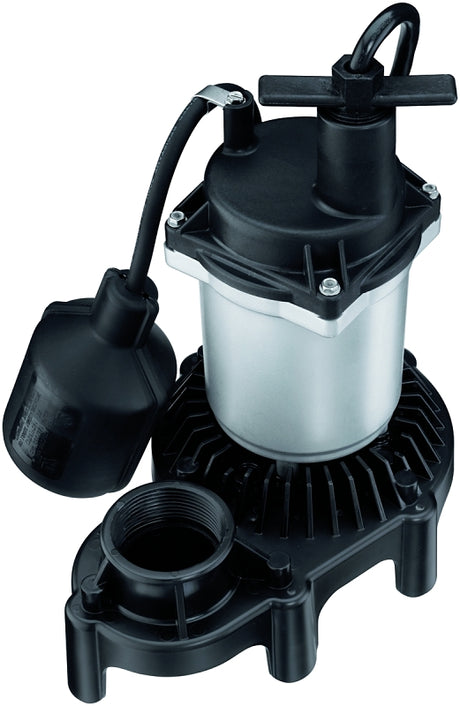 Simer 2163 Sump Pump, 660 gph, 1-Phase, 3.9 A, 115 V, 0.33 hp, 1-1/2 in Outlet, 22 ft Max Head