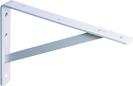 Knape & Vogt 208 WH 300 Shelf L-Bracket, 12 in L, Steel, White