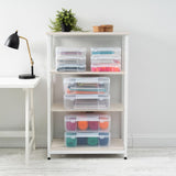 IRIS 24 qt Clear Craft Case 6.13 in. H X 17.2 in. W X 15.29 in. D Stackable, Pack of 4