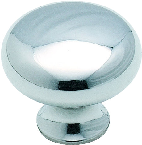 Amerock BP85326 Cabinet Knob, 1 in Projection, Zinc, Polished Chrome