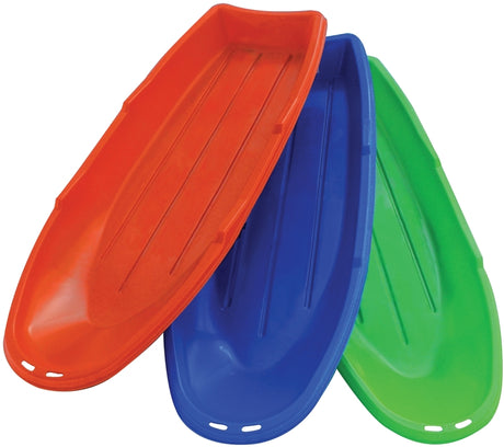 Paricon 648 Flexible Winter Lightning Toboggan, Plastic, Blue/Lime Green/Orange