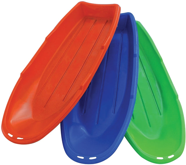Paricon 648 Flexible Winter Lightning Toboggan, Plastic, Blue/Lime Green/Orange