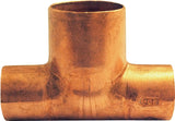 Elkhart Products 111BH Series 32704 Bullhead Pipe Tee, 1/2 x 1/2 x 3/4 in, Sweat, Copper