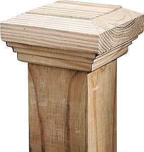 UFP 106086 Post Cap, 4 in L, 4 in W, Wood