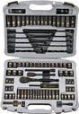 STANLEY 92-839 Socket Set, Vanadium Steel, Chrome, Black, Specifications: 1/4, 3/8 in Drive Size