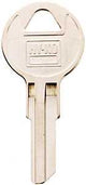 Hy-Ko 11010CG22 Key Blank, Brass, Nickel, For: Chicago Cabinet, House Locks and Padlocks, CG22 Key Number, Pack of 10