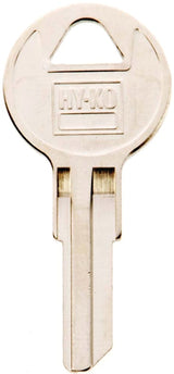 Hy-Ko 11010CG22 Key Blank, Brass, Nickel, For: Chicago Cabinet, House Locks and Padlocks, CG22 Key Number, Pack of 10