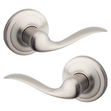 Kwikset Signature Series 720TNL 200 15RCAL Passage Lever, Satin Nickel, Zinc, Non-Locking Lock, Residential, 2 Grade