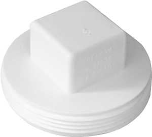 Canplas 414243BC Plug, 3 in, MNPT, PVC, White