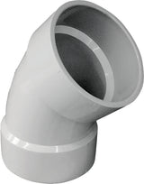 Genova 192504 Sanitary Pipe Elbow, 4 in, Hub, 45 deg Angle, PVC, White