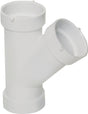 Canplas 192302L Pipe Wye, 2 in, Hub, PVC, White, SCH 40 Schedule