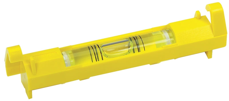 STANLEY 42-193 Line Level, 3-3/32 in L, 1-Vial, 2-Hang Hole, ABS, Yellow