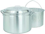 Bayou Classic 4024 Stock Pot with Basket, 24 qt Capacity, Aluminum