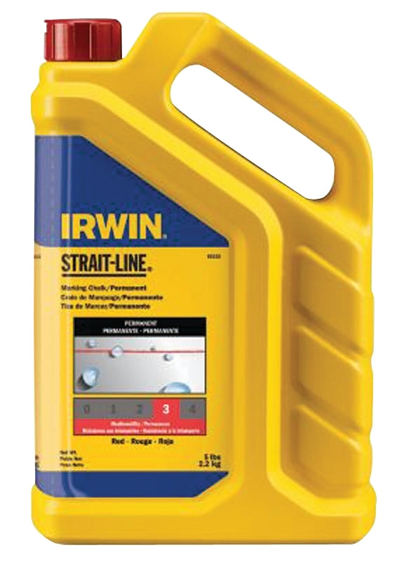 Irwin STRAIT-LINE 65102 Marking Chalk Refill, Red, Permanent