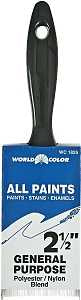 Linzer 1825-2.5 Paint Brush, 2-1/2 in W, 2-3/4 in L Bristle, Nylon/Polyester Bristle, Varnish Handle