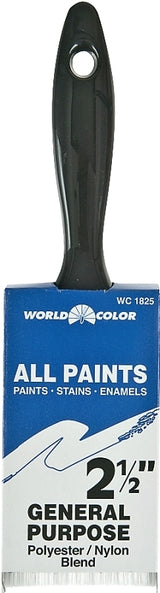Linzer 1825-2.5 Paint Brush, 2-1/2 in W, 2-3/4 in L Bristle, Nylon/Polyester Bristle, Varnish Handle