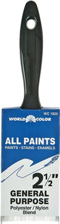 Linzer 1825-2.5 Paint Brush, 2-1/2 in W, 2-3/4 in L Bristle, Nylon/Polyester Bristle, Varnish Handle