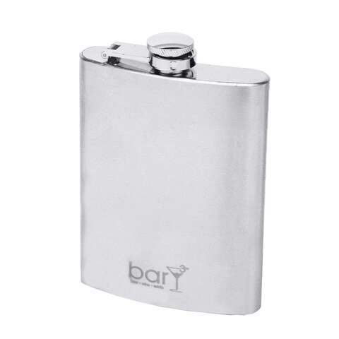 BarY3 8 oz Silver Stainless Steel Flask