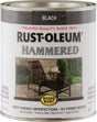 Rust-Oleum 7215502 Enamel Paint, Hammered Sheen, Black, 1 qt, Can, 75 to 150 sq-ft/qt Coverage Area