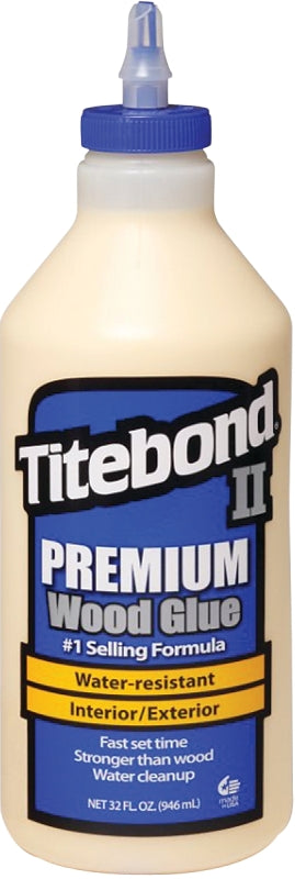 Titebond II 5005 Glue, Yellow, 1 qt Bottle